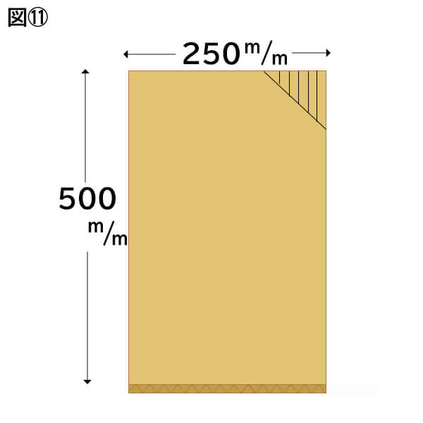図１１、段ボール　500m/m 250m/m